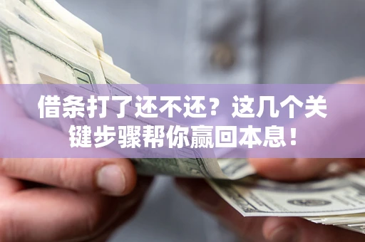 济南借条打了还不还？这几个关键步骤帮你赢回本息！