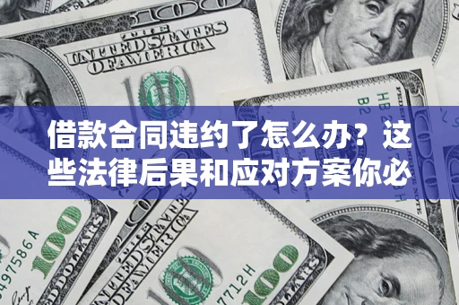 济南借款合同违约了怎么办？这些法律后果和应对方案你必须知道