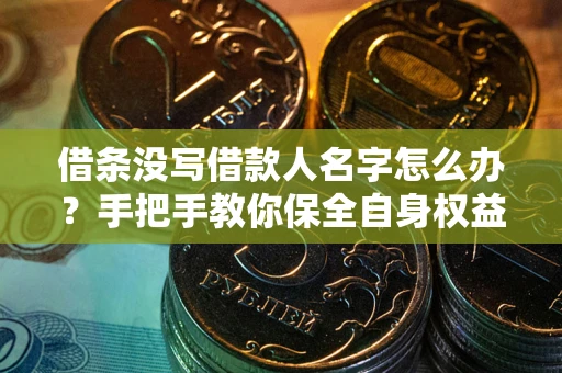 济南借条没写借款人名字怎么办？手把手教你保全自身权益