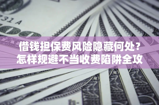 济南借钱担保费风险隐藏何处？怎样规避不当收费陷阱全攻略！